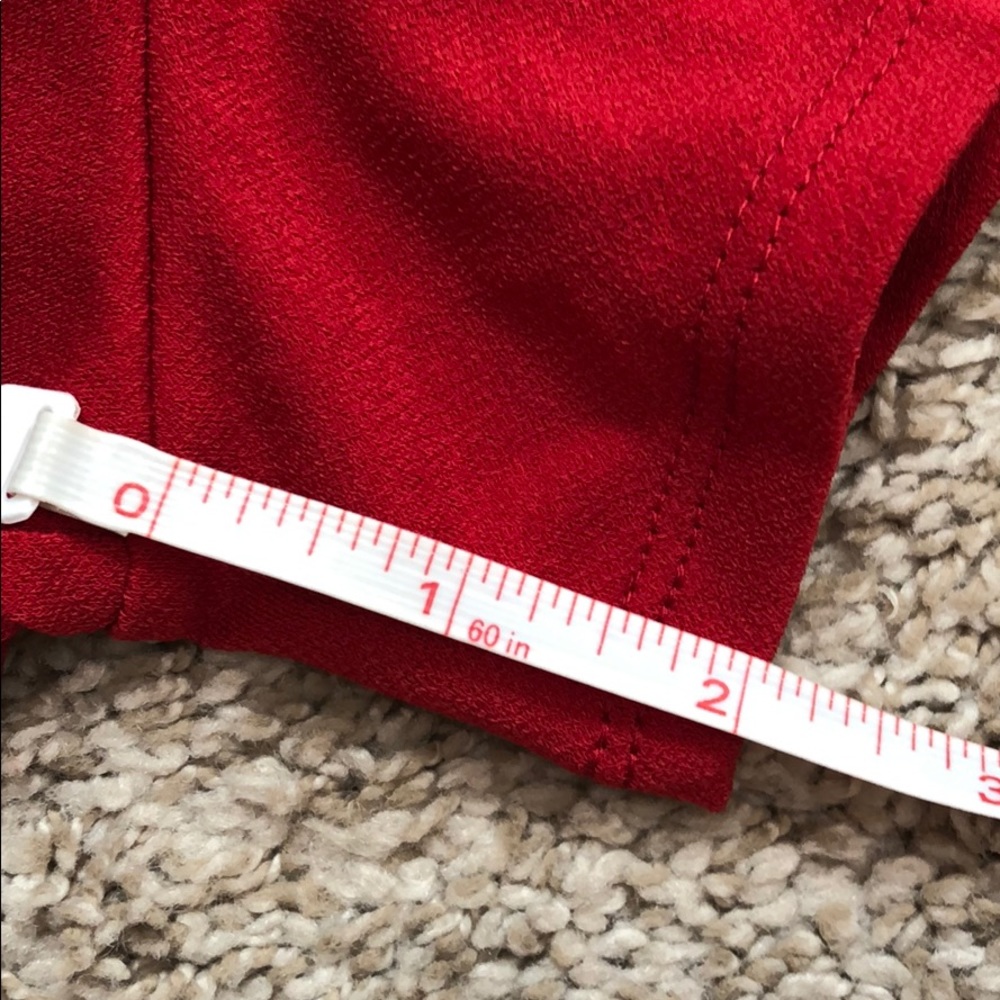 NWT Express Ruffle One Shoulder Red Romper - Picture 5 of 8